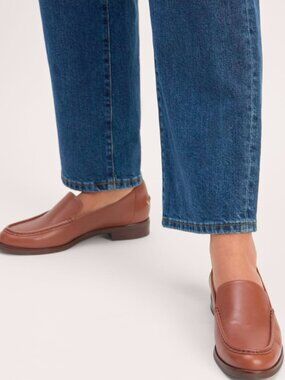 Everlane Modern Loafer Rum Brown Leather Women's Size 9.5 NEW Classic Preppy